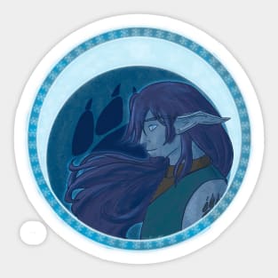 Kaldorei Druid Round Sticker